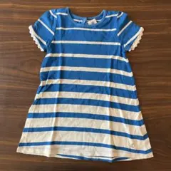 【Petit bateau⭐︎】プチバトー青と白のストライプ ワンピース86cm