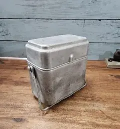 戦時中 バッカン アルミ製 レトロ アンティーク 軍用品 飯缶 当時物 戦時中 バッカン アルミ製 レトロ アンティーク 軍用品 飯缶 当時物