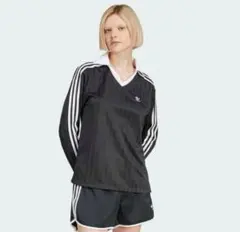 美品 アディカラー フットボール ジャカード Vネック 長袖ポロシャツ XLのサムネイル