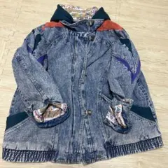 US古着 ヴィンテージパッチワークデザイン デニムジャケット