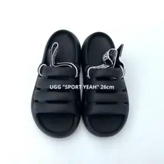 UGG Sport Yeah スポートイヤー 黒 24cm 厚底サンダル - メルカリ