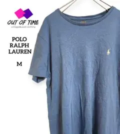 ポロラルフローレンPOLO RALPH LAUREN TシャツMブルー系刺繍ロゴ