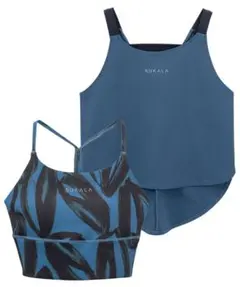 【SUKALA】ハートプリントセパレートタンクトップ（M／ネイビーブルー)