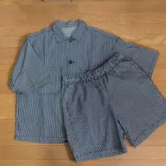 GU ヒッコリーストライプ シャツ パンツセット XL