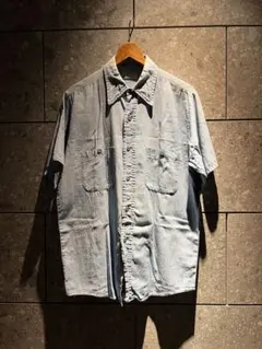 ヴィンテージ シャンブレー デニムシャツ 綿100 USA製 70's