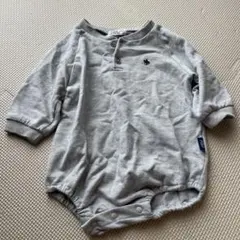 バースデー　POLO ベビー 長袖 ロンパース グレーのサムネイル