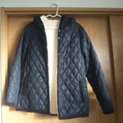 ワールド ザショップTK ネイビー キルティングジャケット ボア フリース 紺