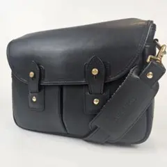 美品 シルバーレイククラブ TEMOMI レザー ショルダーバッグ 黒のサムネイル