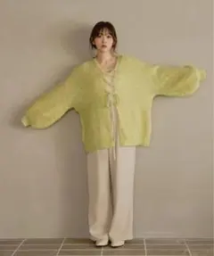 【2点セット】mideal ミックスカラーカーディガン&DISCOAT ブラウス