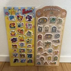 ポケモン シール 2枚セット 新品 3Dステッカー ぷっくり