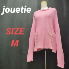 jouetie　ジュエティ　ニットセーター　ダメージ加工　ピンク　M