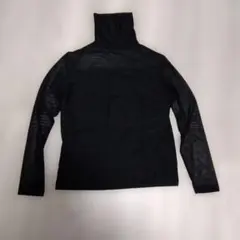 タートルネック 長袖トップス 黒