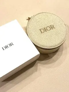 新品未使用　Dior ゴールド ラウンド型メイクポーチ　チャーム