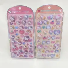 サンリオ コットンパフィーシール ハローキティ2種 正規品 レオパード