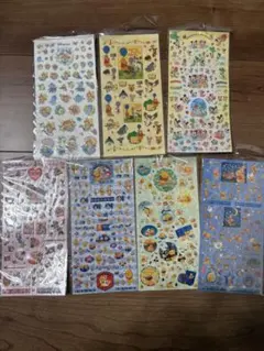 未使用品　ディズニーキャラクターシール　7枚　プーさん　アリエル　ミニー
