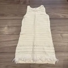 H&M フリンジ付き　ニットワンピース 92cm
