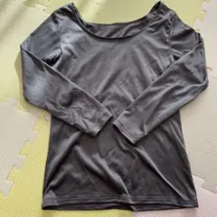 裏起毛8分袖ラウンドネックインナートップス