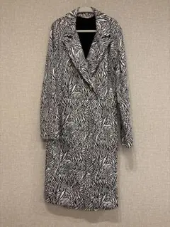 動物柄 チェスターコート 膝上丈　camicettasnob