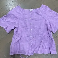 イエナ　IENA コットン100パープル色ブラウスのサムネイル