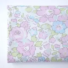 リバティ31.ベッツィスター 小花 プリントタナローン はぎれ生地 ピンク