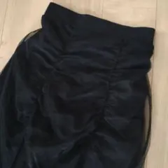 シフォン付きロングスカート　M