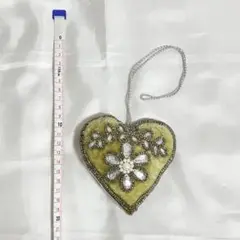 オーナメント　ハート　ビジュー　ハートオーナメント