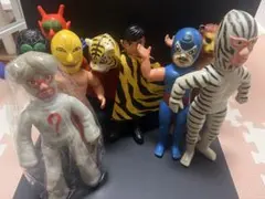 タイガーマスク　ソフビ当時物　8体まとめ売り