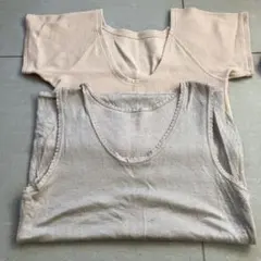 ベージュ リブ 2着