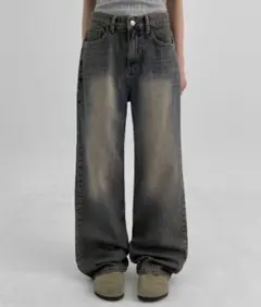 BLACKUP チャタスタンダードワイドデニム