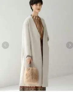 グリーンレーベルリラクシング オーバーサイズ ノーラペル コート 29,700円