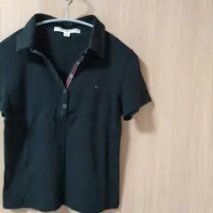 TOMMY HILFIGER ブラック ポロシャツ 半袖 M