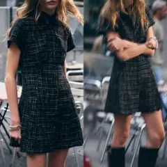 ZARA ★ ツイード ミニ ワンピース