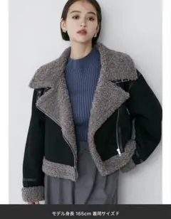 スウェードフェイクムートンショートジャケット