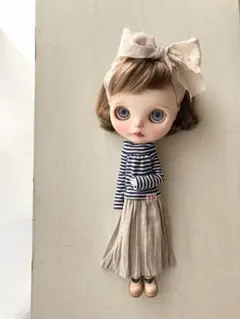 ハイネックワンピ　紺　ブライスアウトフィット　ネオブライス　カスタムブライス