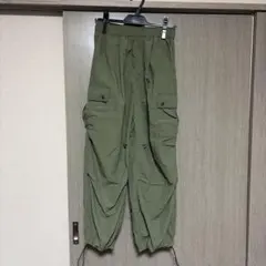 カーゴパンツ カーキ ワイドシルエット