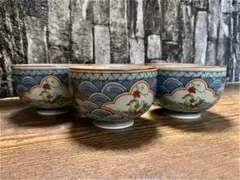 有田焼 峯泉窯 金彩 鴨 湯呑み5客