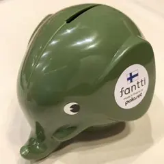 【フィンランド発】エレファントバンク　ゾウの貯金箱（グリーンティ）