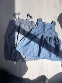 baby gap デニムワンピース&ロンパースセット 90cm