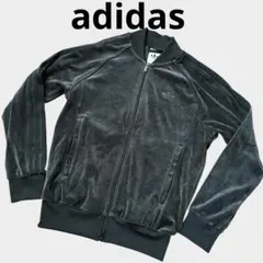 adidas Y2K ベロア アシメジップ トラックジャケット L ライダース 