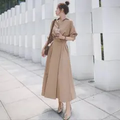 新品未使用⭐️ロングワンピース S ワンピース マキシ丈 Aラインフレア シンプル