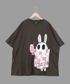 新品タグ付 スカラーパリティ　362124：クリームソーダおばけウサギ柄Tシャツのサムネイル