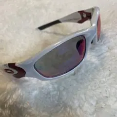 Oakley スポーツサングラス ホワイト/レッド