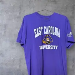 【Hanes】East Carolina Tシャツ 紫　Mサイズ 古着　海外