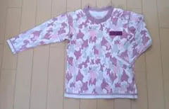 子ども用　長袖Tシャツ　迷彩柄　ピンク系