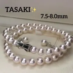 現行750刻印✨大珠9mm✨TASAKI パールネックレス アコヤ真珠 証明書付 