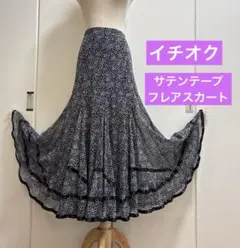 社交ダンスレッスンウェア　イチオク　サテンテープのフワリと踊るドット柄