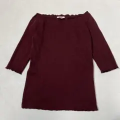 RHC Ron Herman フリルネック コットンリブニット