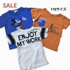 ミッキーマウス Tシャツ 3枚セット 100cm