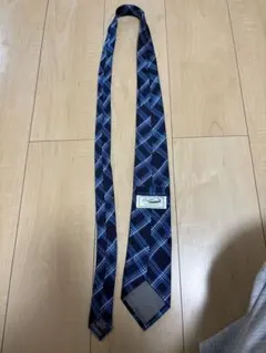 Crocodile ネクタイ チェック柄 青のサムネイル