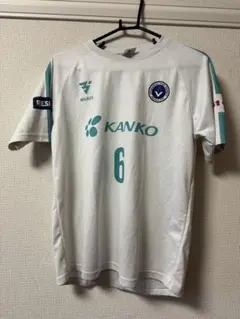 IPU 環太平洋大学 サッカーシャツ 背番号6 ホワイト/ターコイズ